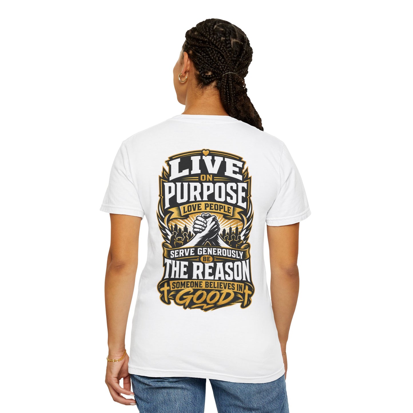 Live on Purpose T-Shirt — 'Live on Purpose, Love People' Motivational Graphic Tee