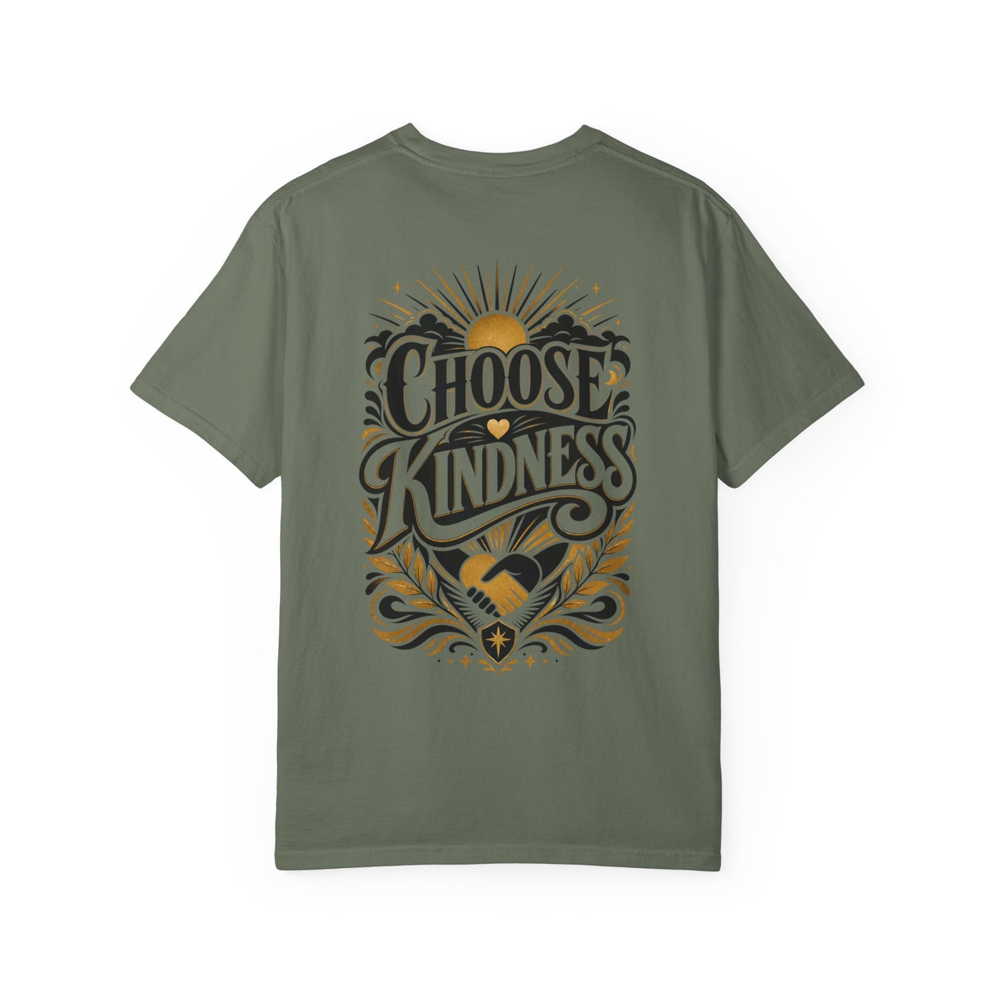 Choose Kindness T-Shirt — Inspirational Graphic Tee with Handshake Badge