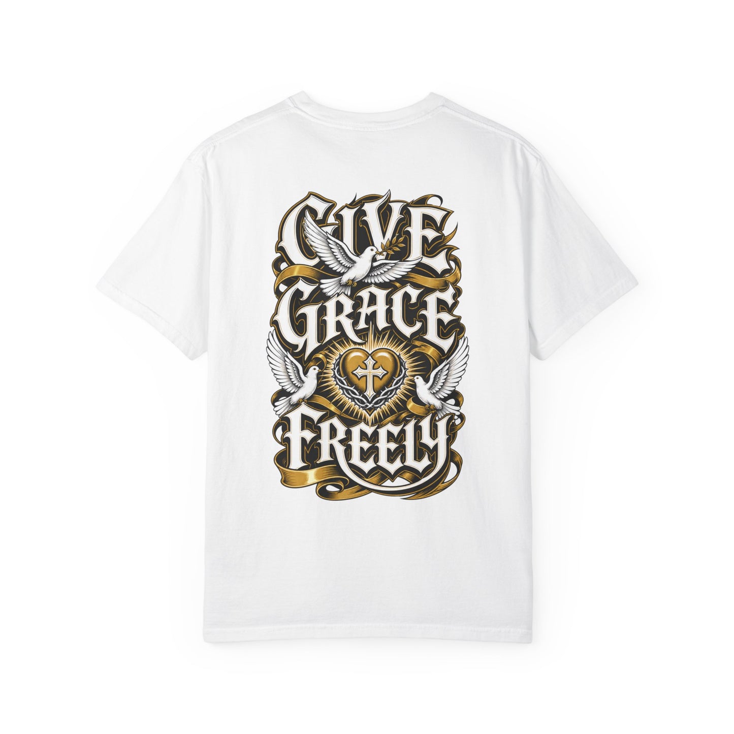 Live Grace Freely T‑Shirt — Dove & Heart Graphic Tee
