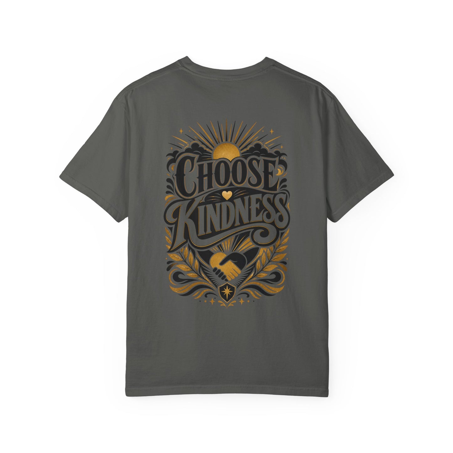 Choose Kindness T-Shirt — Inspirational Graphic Tee with Handshake Badge