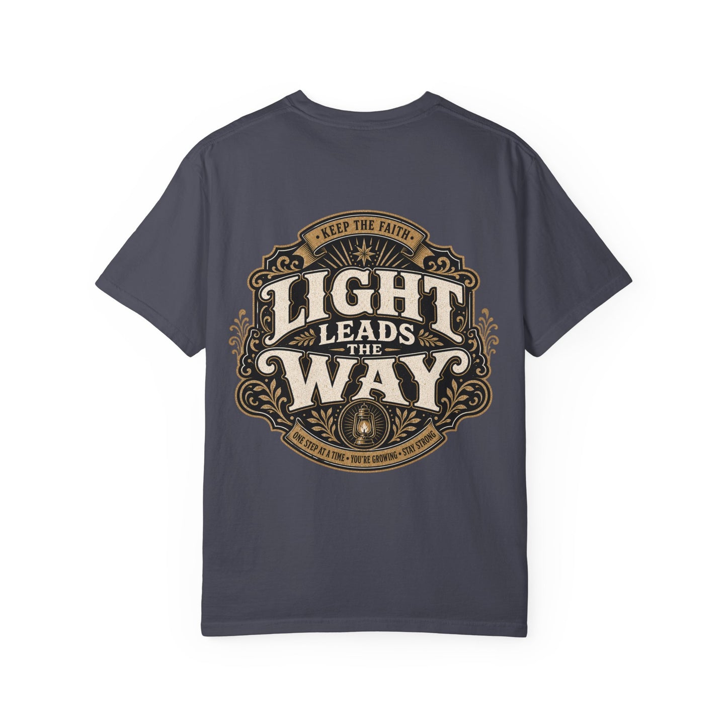 Light Leads the Way T-Shirt - Vintage Crest Graphic Tee
