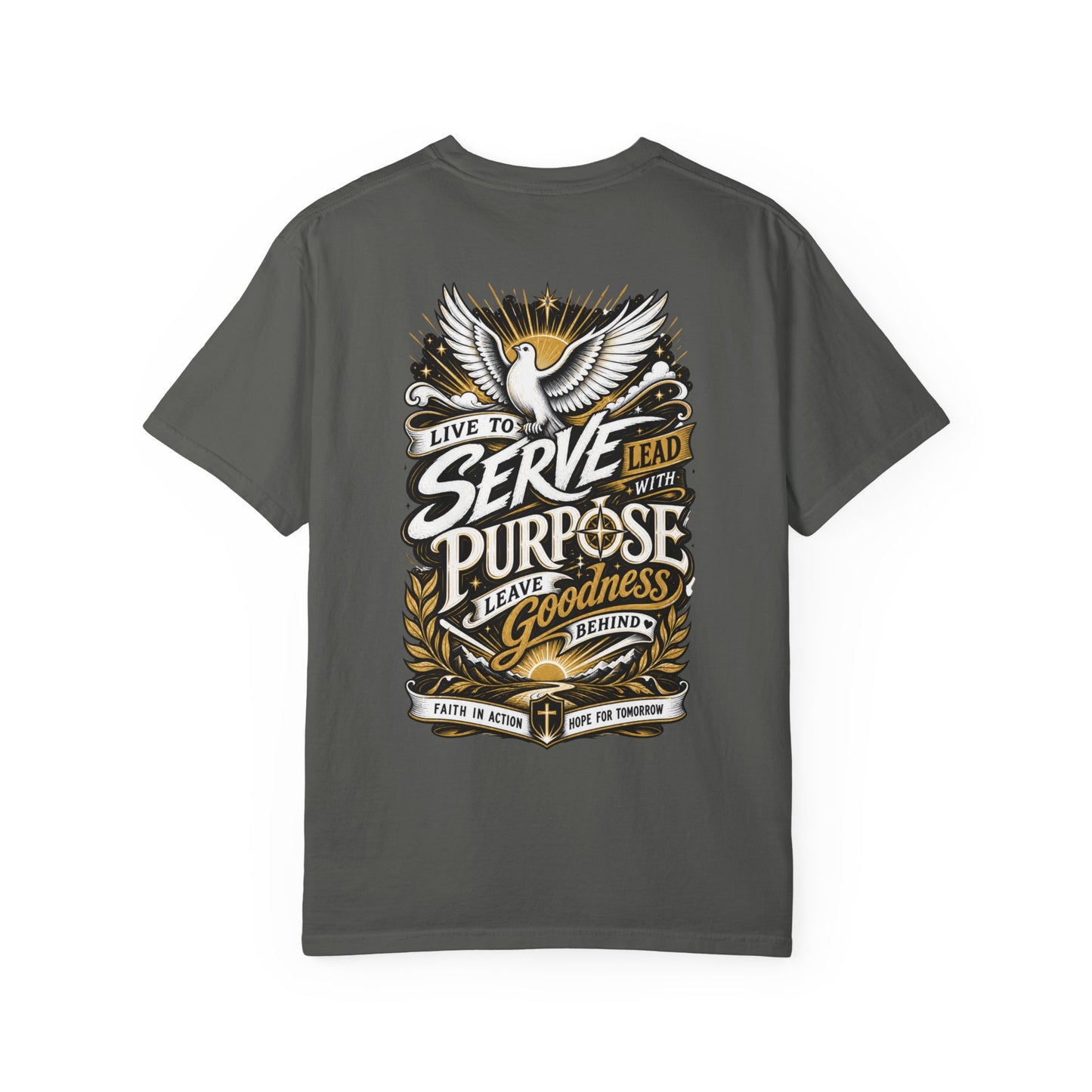 Serve with Purpose T-Shirt — Dove & Inspirational Back Graphic