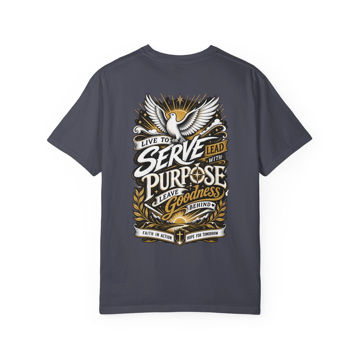 Serve with Purpose T-Shirt — Dove & Inspirational Back Graphic