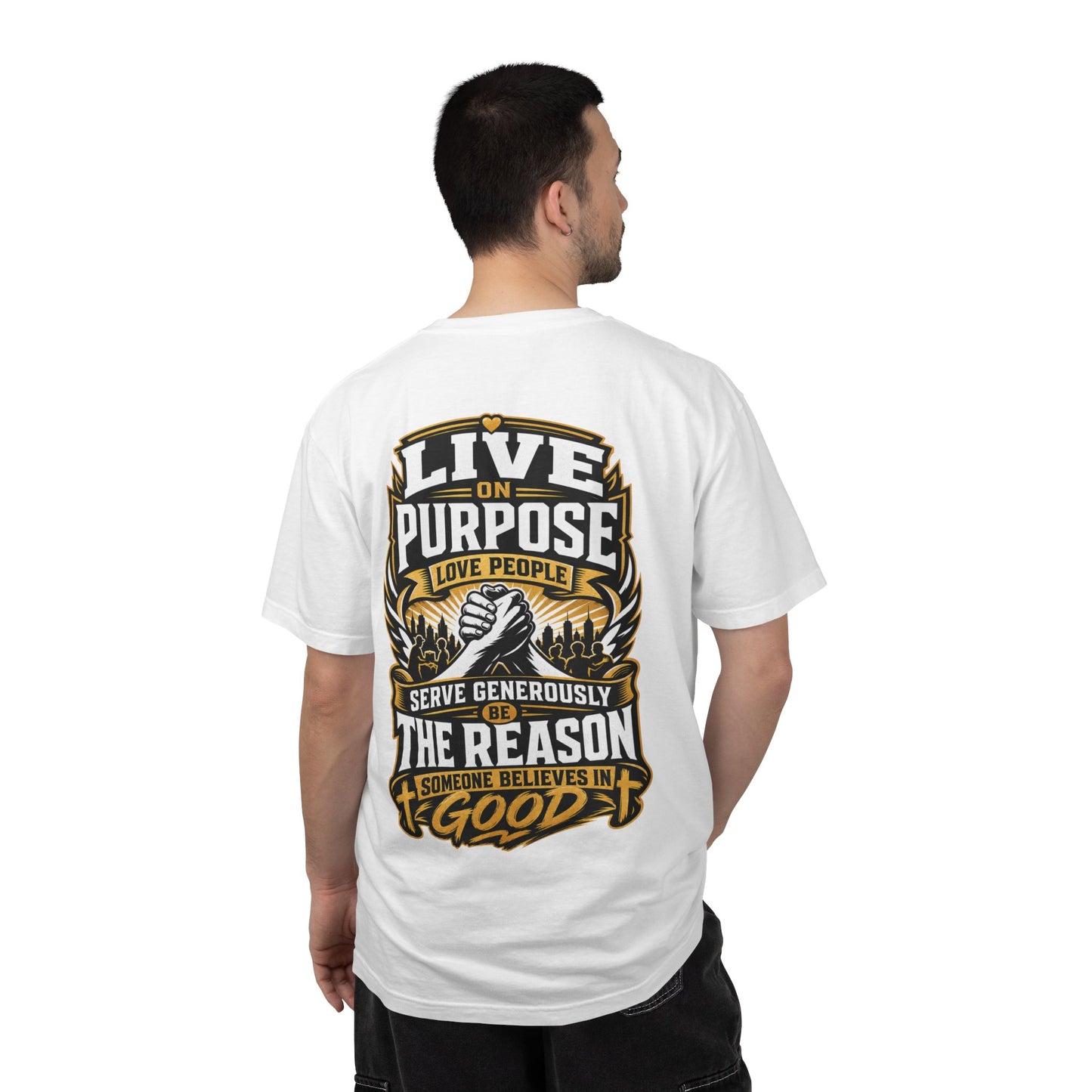 Live on Purpose T-Shirt — 'Live on Purpose, Love People' Motivational Graphic Tee