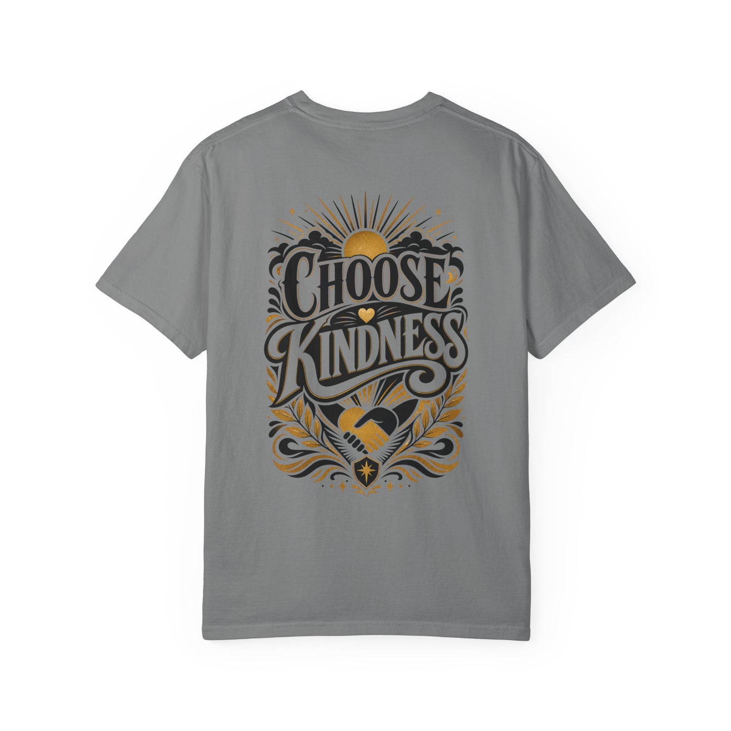 Choose Kindness T-Shirt — Inspirational Graphic Tee with Handshake Badge