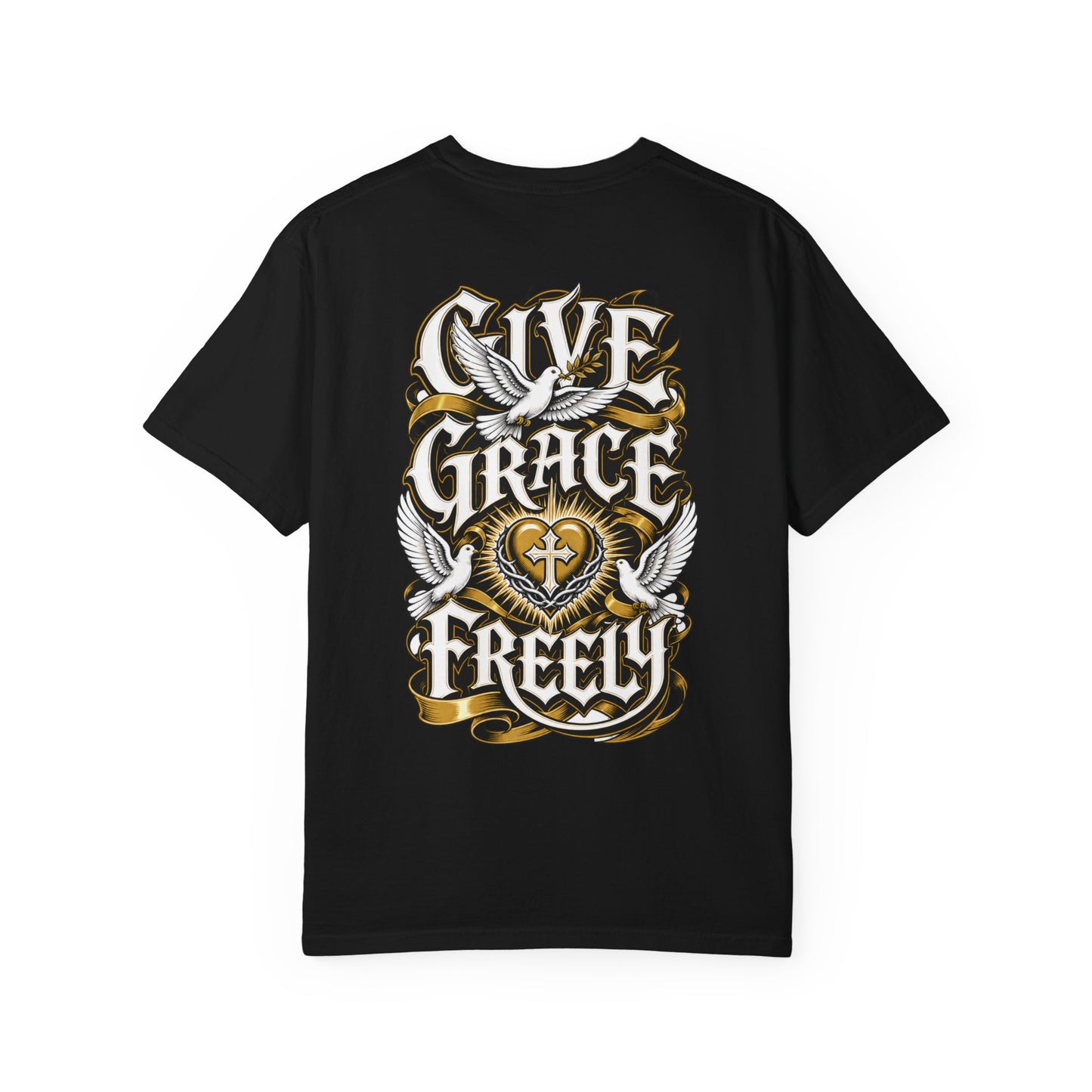 Live Grace Freely T‑Shirt — Dove & Heart Graphic Tee