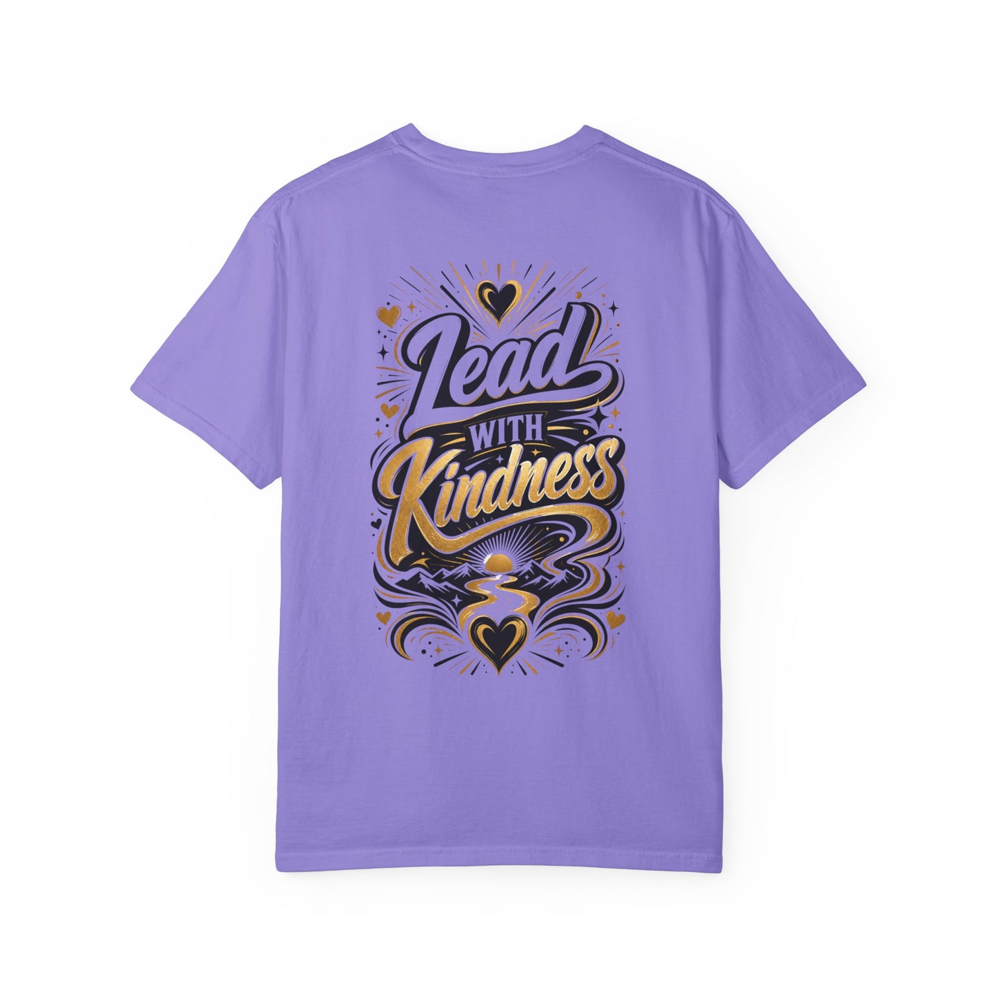 Lead With Kindness T-Shirt – Inspirational Graphic Tee (Heart Motif)