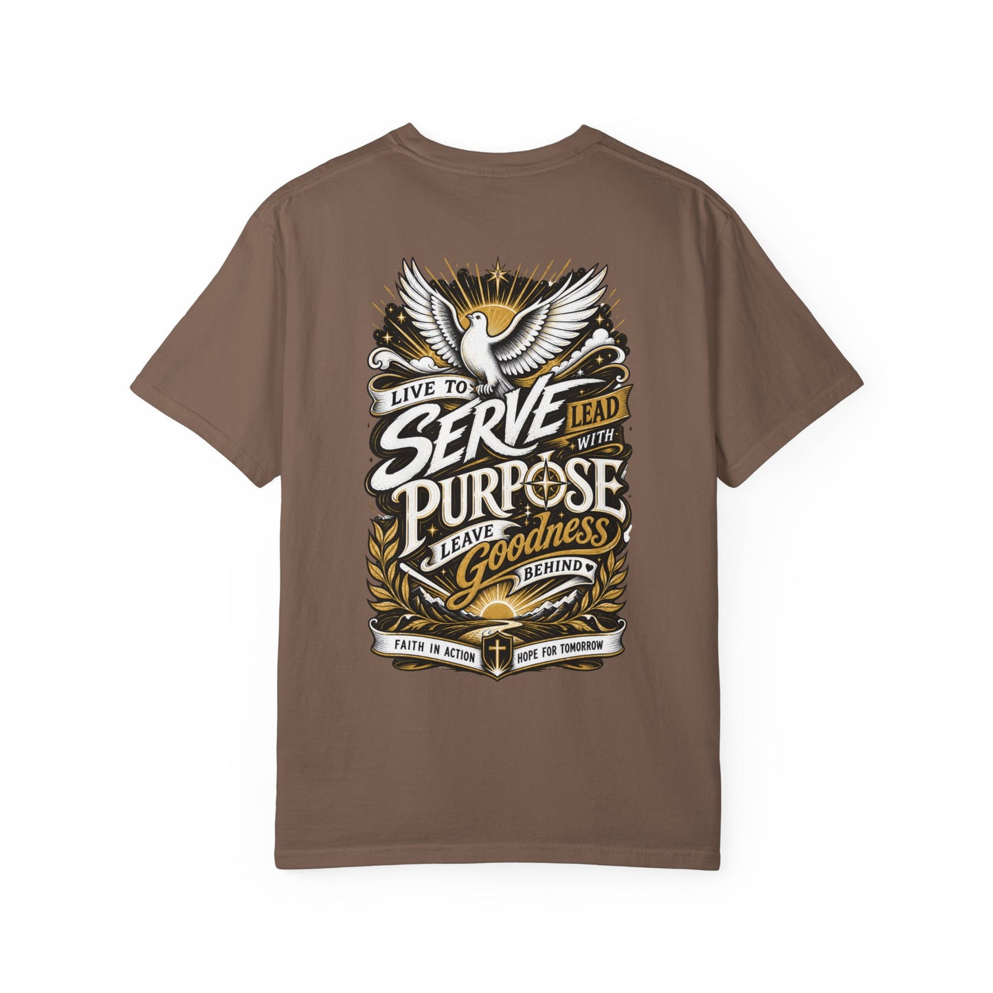 Serve with Purpose T-Shirt — Dove & Inspirational Back Graphic