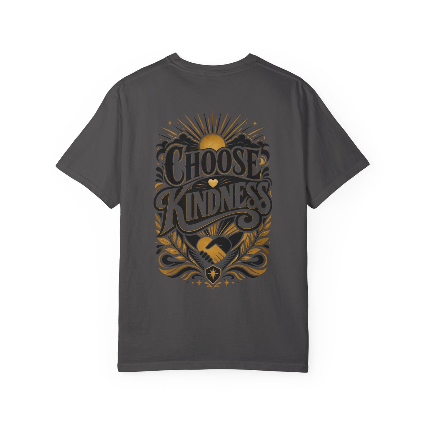 Choose Kindness T-Shirt — Inspirational Graphic Tee with Handshake Badge