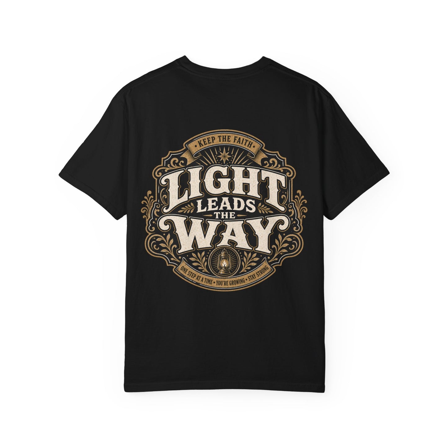 Light Leads the Way T-Shirt - Vintage Crest Graphic Tee