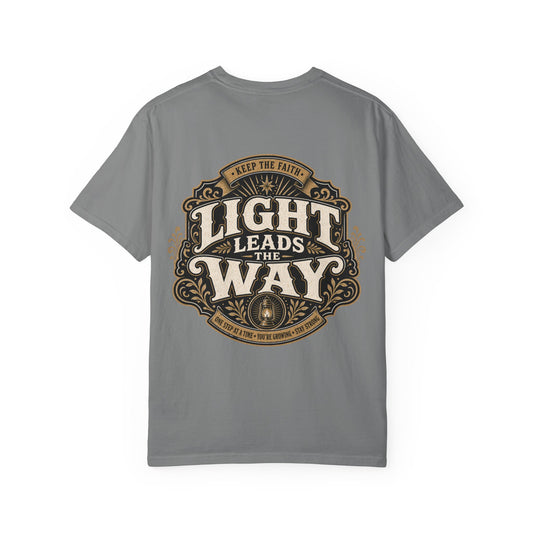 Light Leads the Way T-Shirt - Vintage Crest Graphic Tee