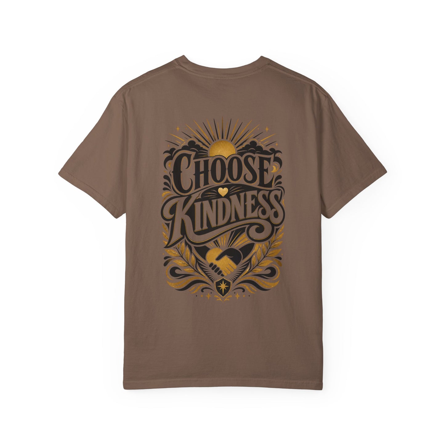 Choose Kindness T-Shirt — Inspirational Graphic Tee with Handshake Badge