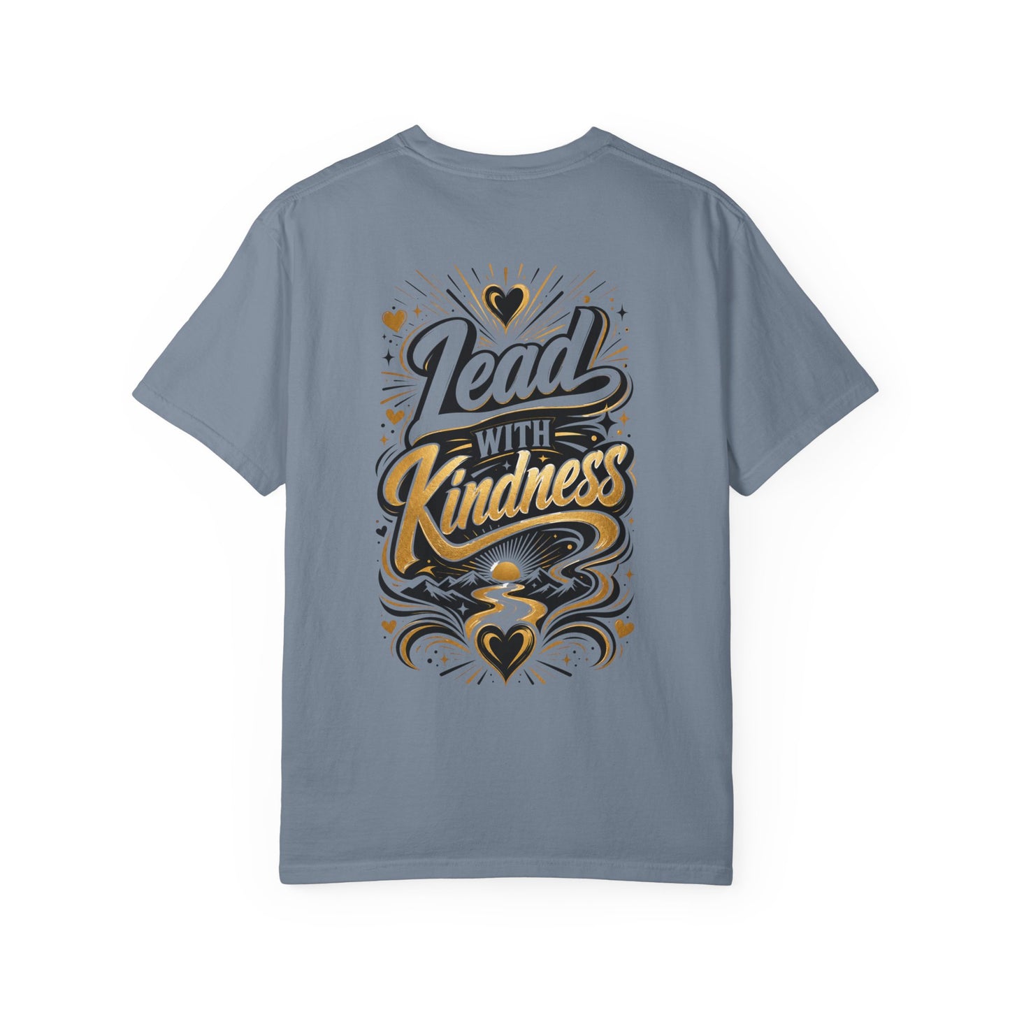 Lead With Kindness T-Shirt – Inspirational Graphic Tee (Heart Motif)