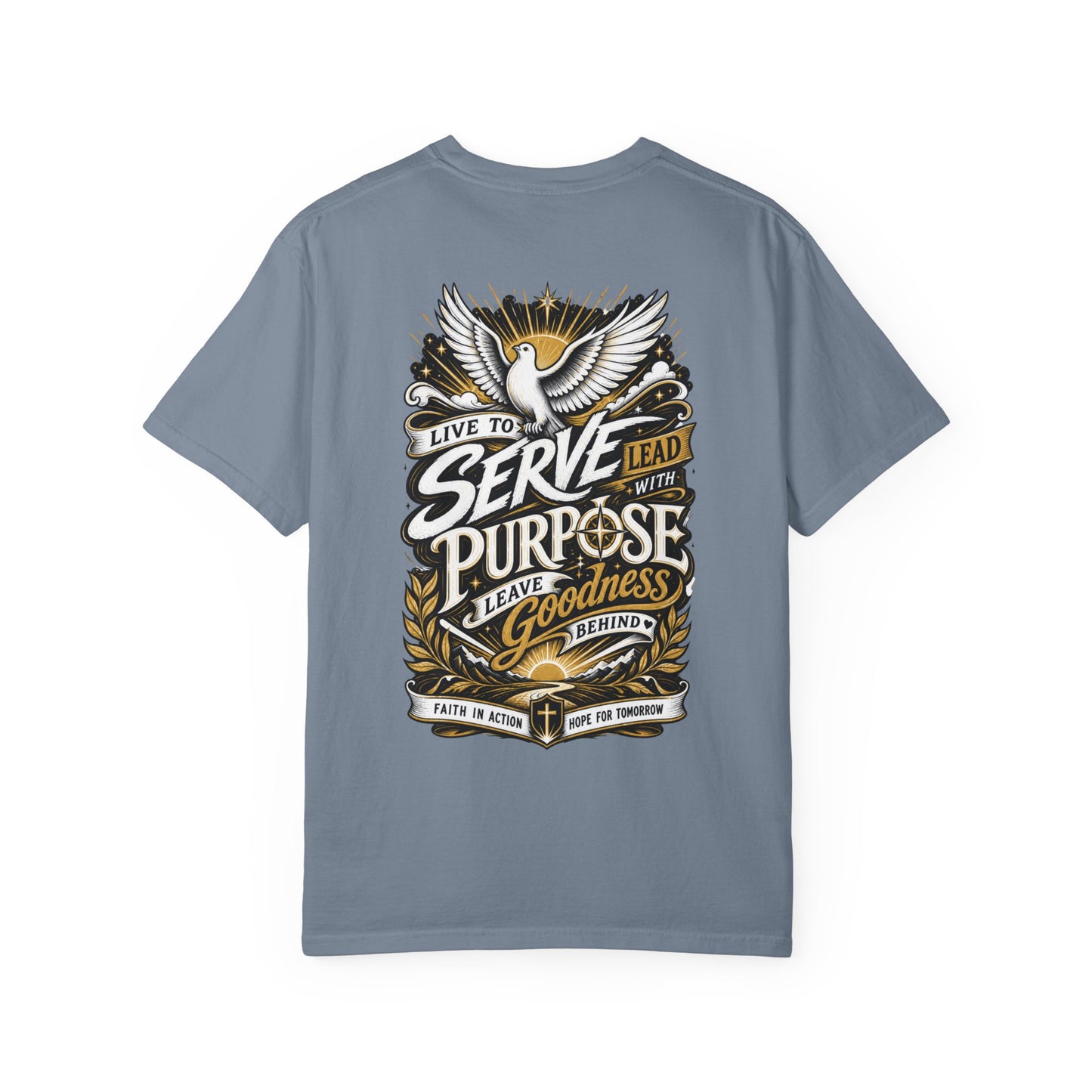Serve with Purpose T-Shirt — Dove & Inspirational Back Graphic