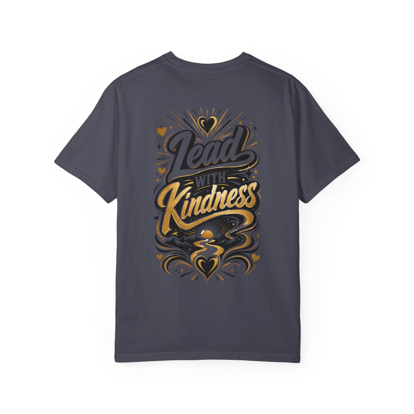Lead With Kindness T-Shirt – Inspirational Graphic Tee (Heart Motif)