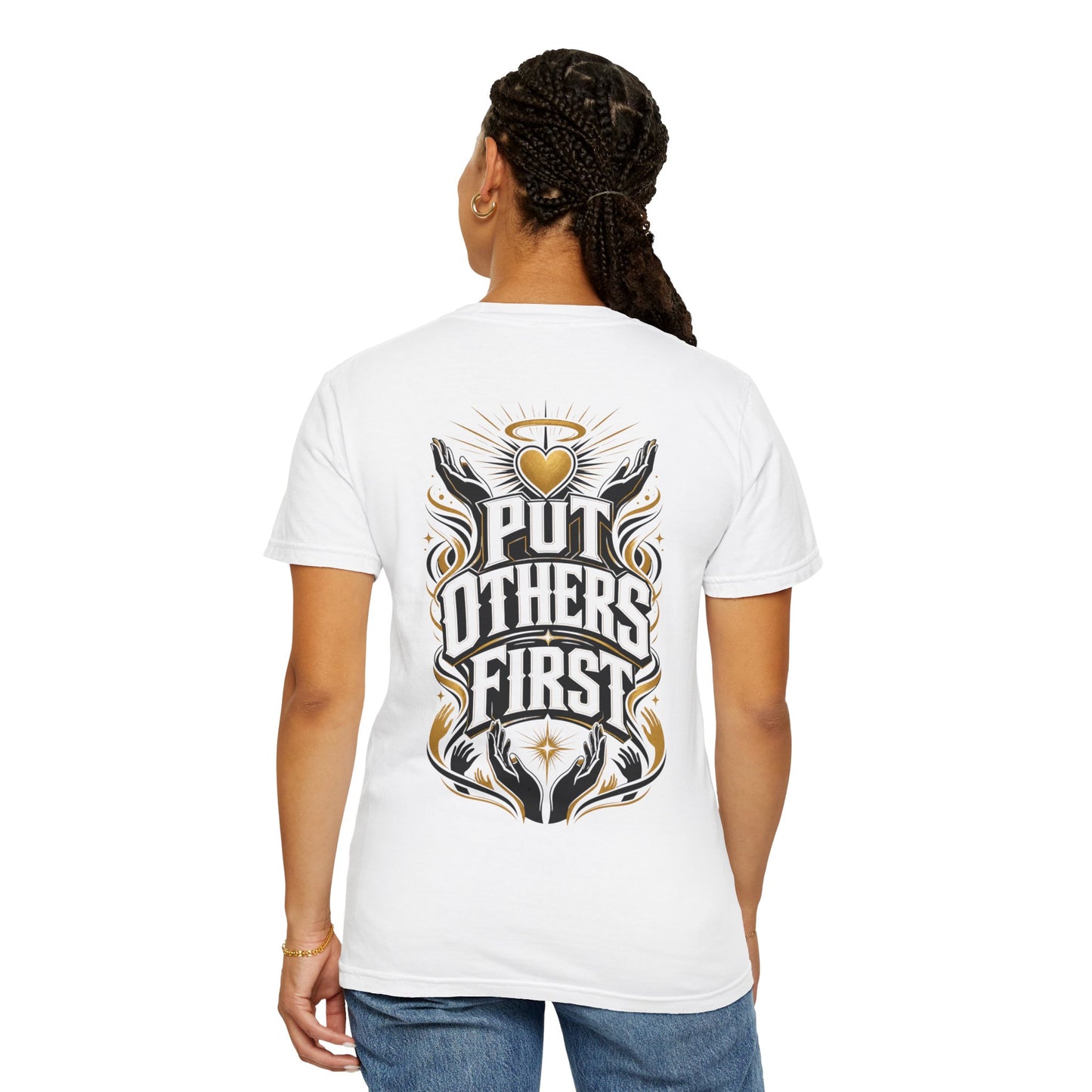 Put Others First T-Shirt — Inspirational Graphic Tee with Heart & Wings