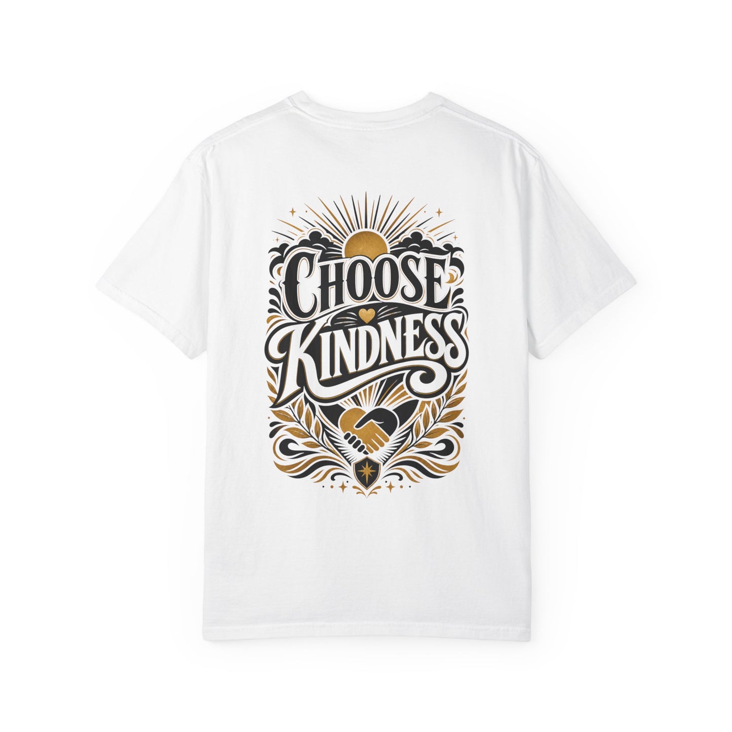Choose Kindness T-Shirt — Inspirational Graphic Tee with Handshake Badge