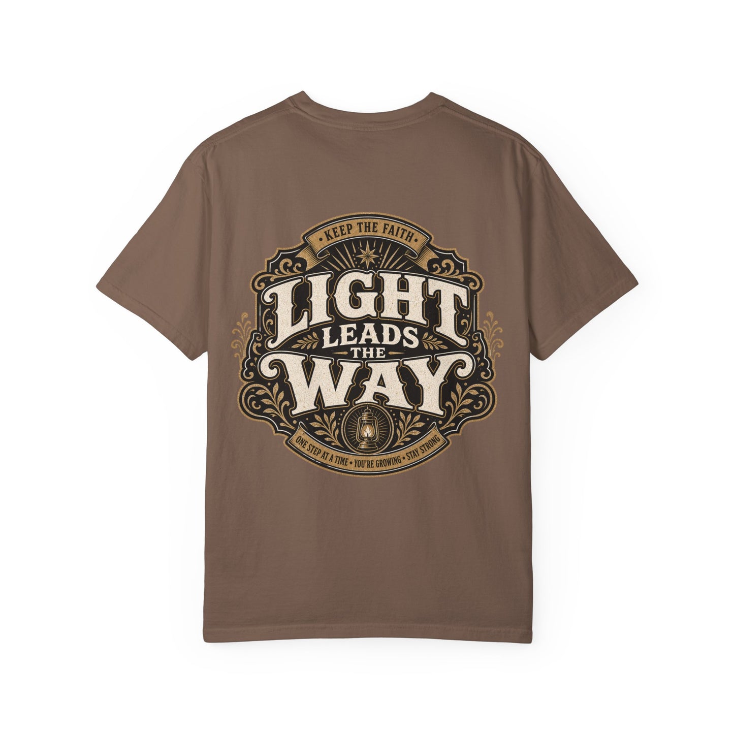 Light Leads the Way T-Shirt - Vintage Crest Graphic Tee