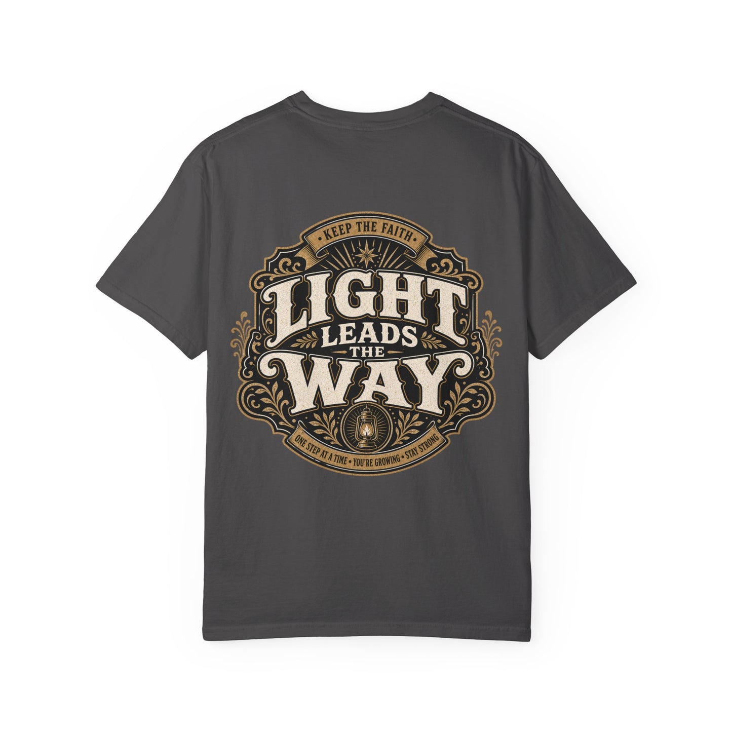 Light Leads the Way T-Shirt - Vintage Crest Graphic Tee