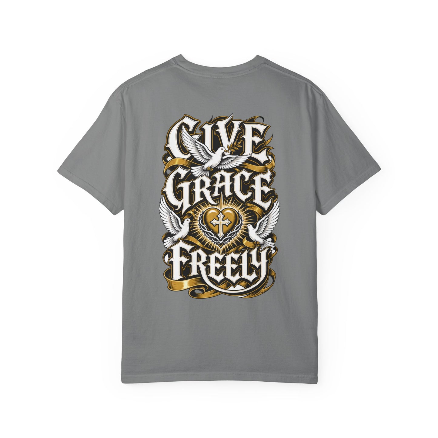 Live Grace Freely T‑Shirt — Dove & Heart Graphic Tee