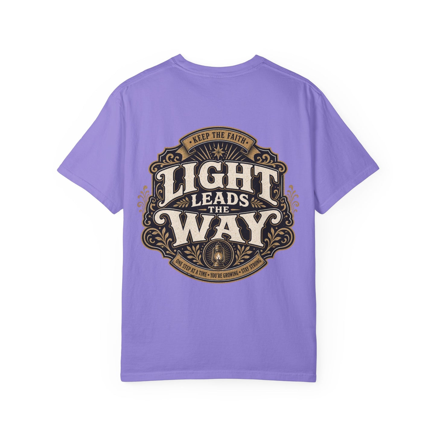 Light Leads the Way T-Shirt - Vintage Crest Graphic Tee