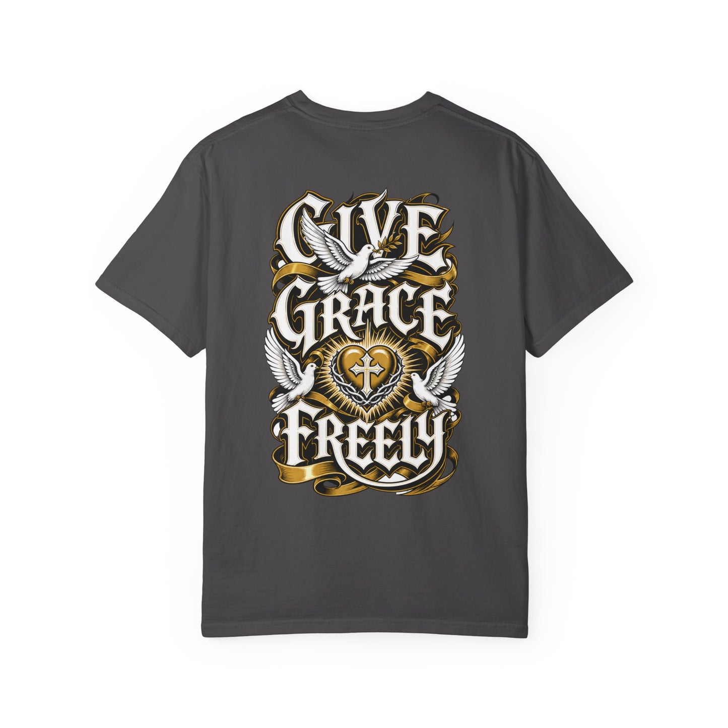 Live Grace Freely T‑Shirt — Dove & Heart Graphic Tee