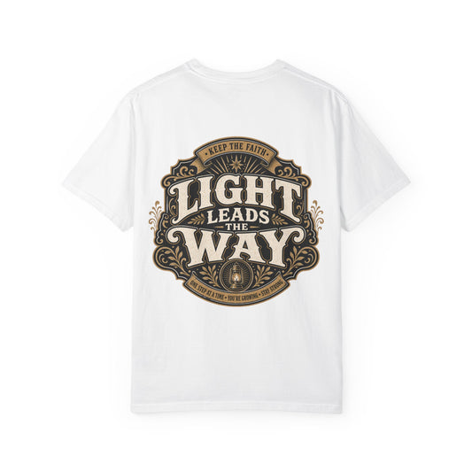 Light Leads the Way T-Shirt - Vintage Crest Graphic Tee
