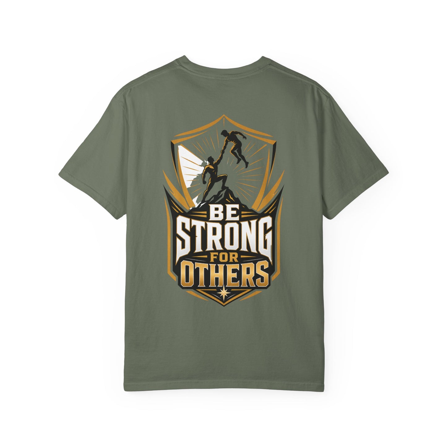 Be Strong For Others T-Shirt — Inspirational Fitness Tee with Rescuing Silhouette