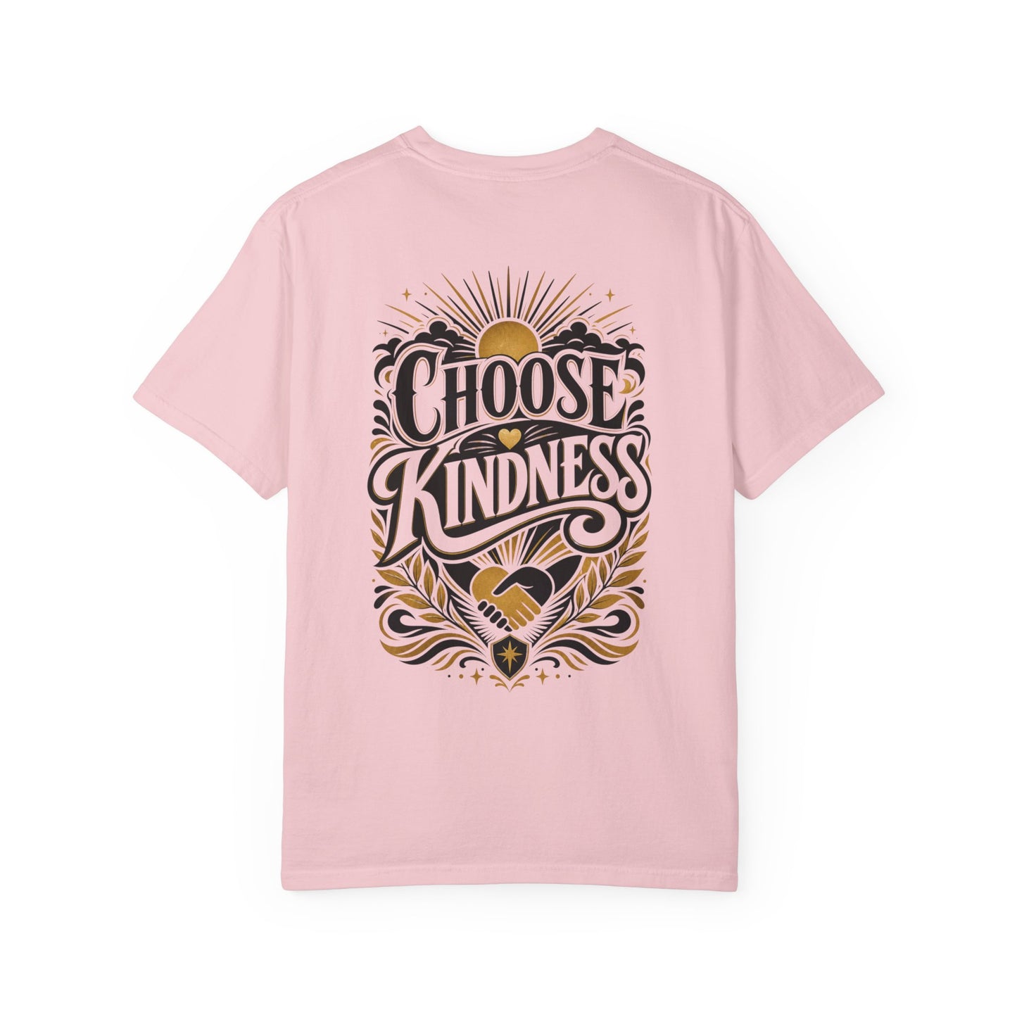 Choose Kindness T-Shirt — Inspirational Graphic Tee with Handshake Badge