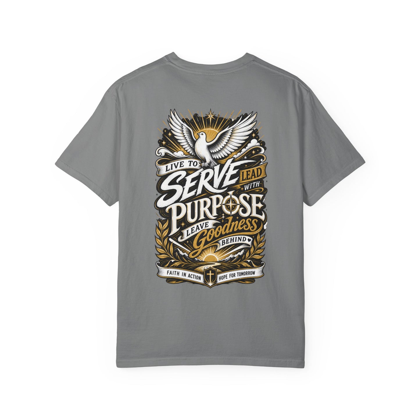 Serve with Purpose T-Shirt — Dove & Inspirational Back Graphic