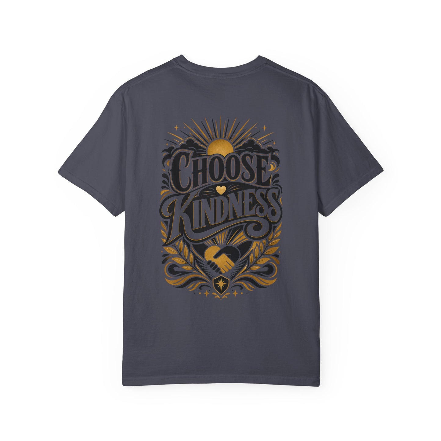 Choose Kindness T-Shirt — Inspirational Graphic Tee with Handshake Badge