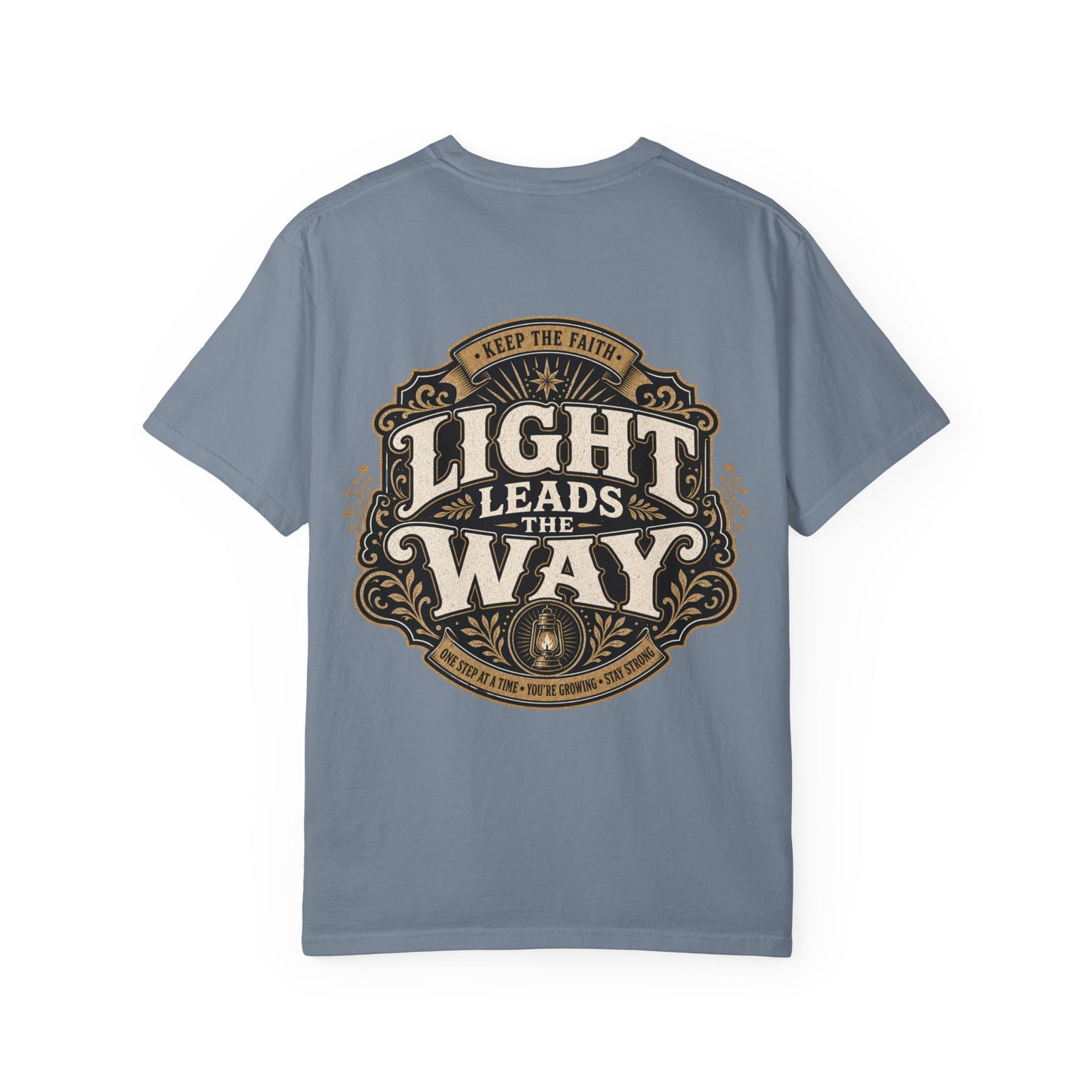 Light Leads the Way T-Shirt - Vintage Crest Graphic Tee