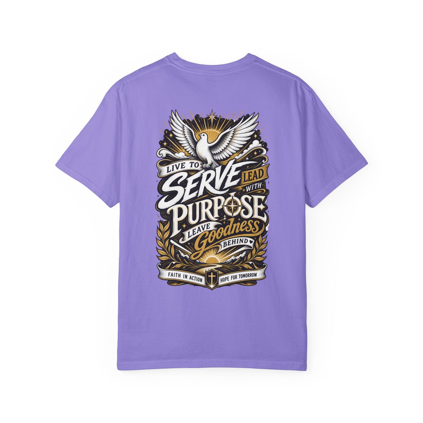 Serve with Purpose T-Shirt — Dove & Inspirational Back Graphic