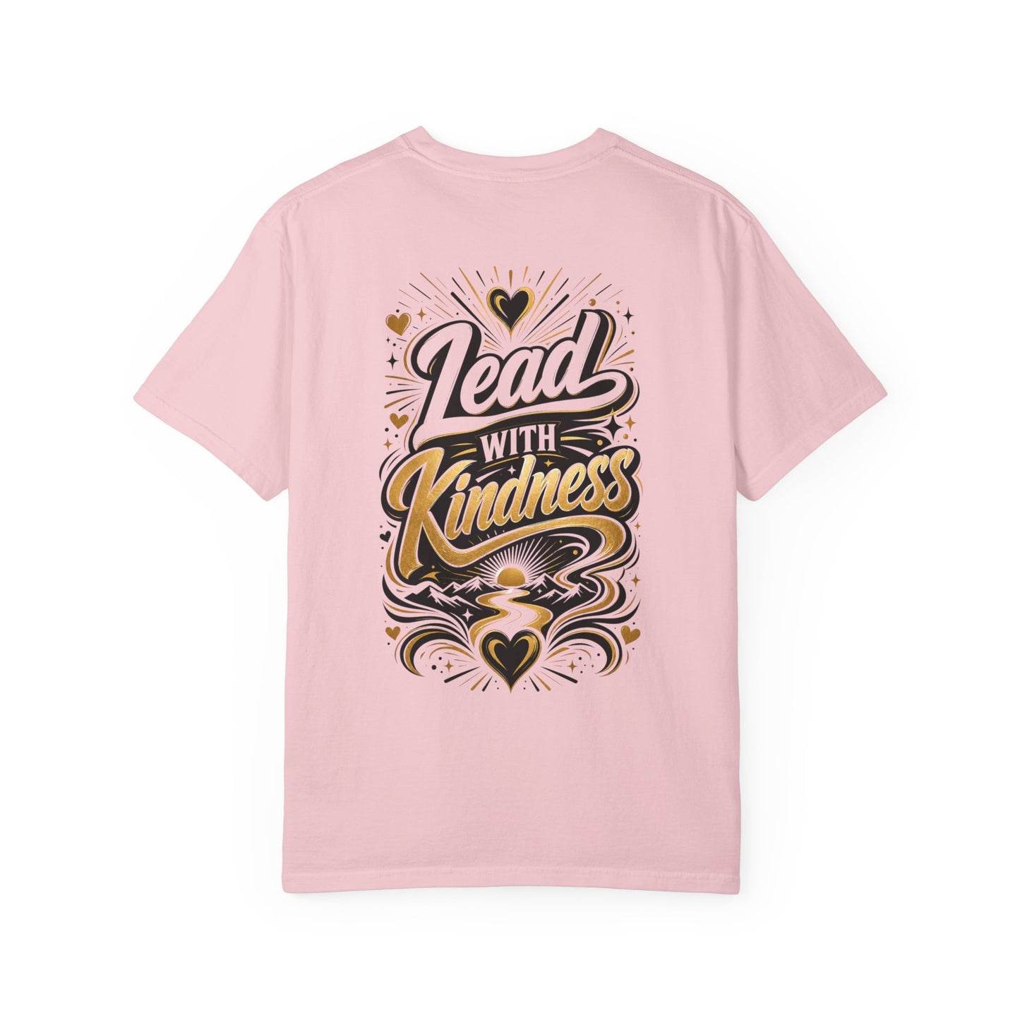 Lead With Kindness T-Shirt – Inspirational Graphic Tee (Heart Motif)